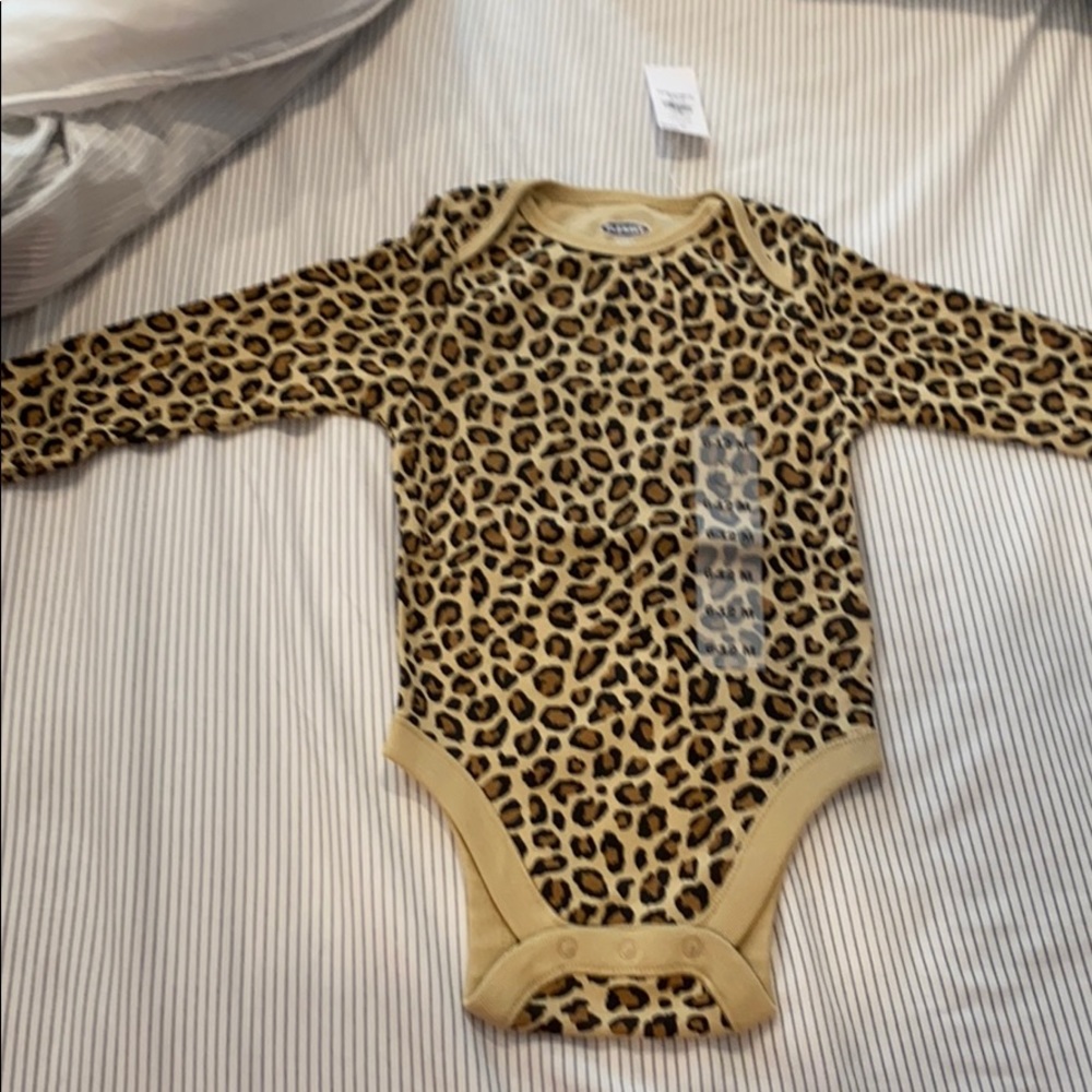 Baby girl cheetah print onesie